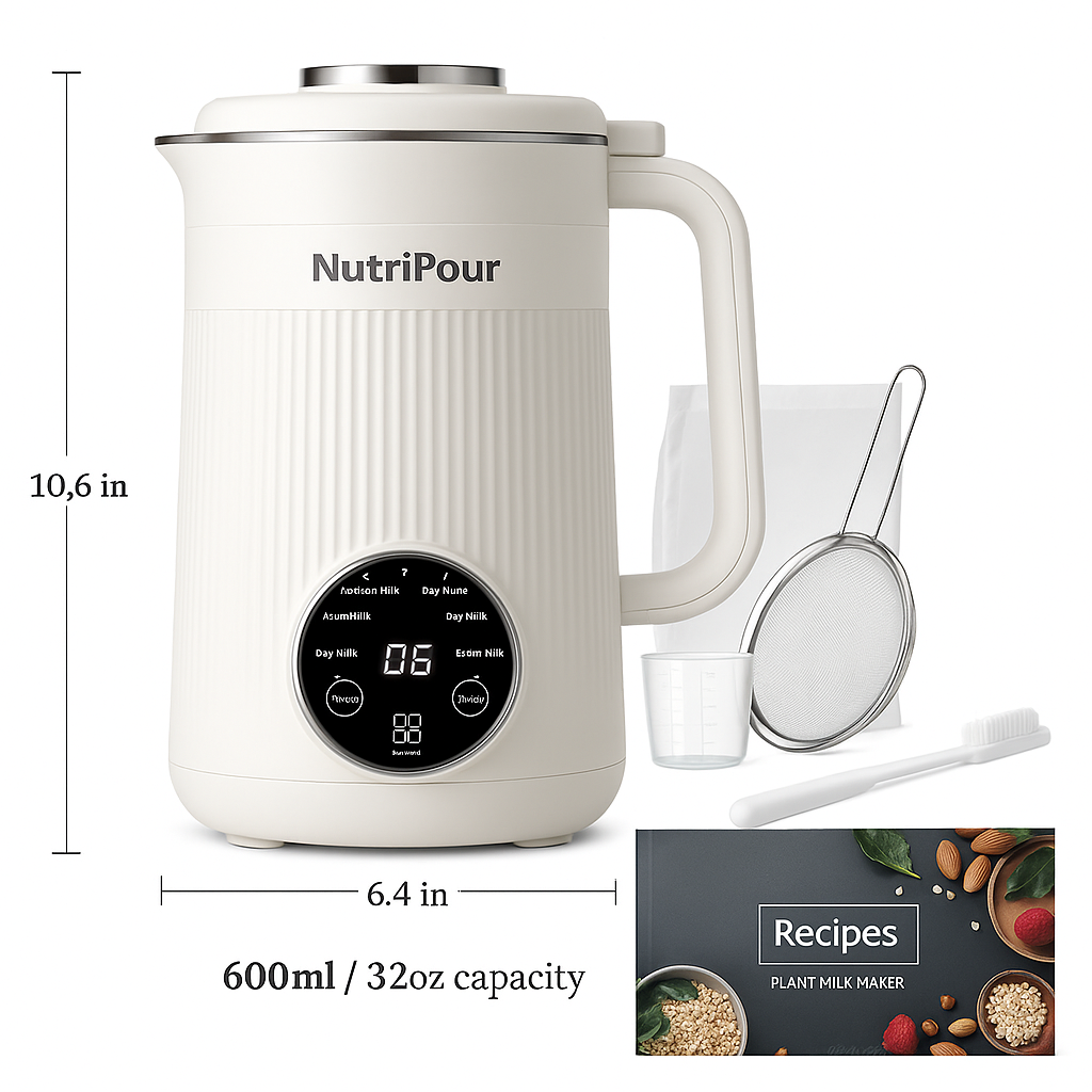 NutriPour™ | From Almonds to Oats — Pure Nutrition, Poured Fresh.